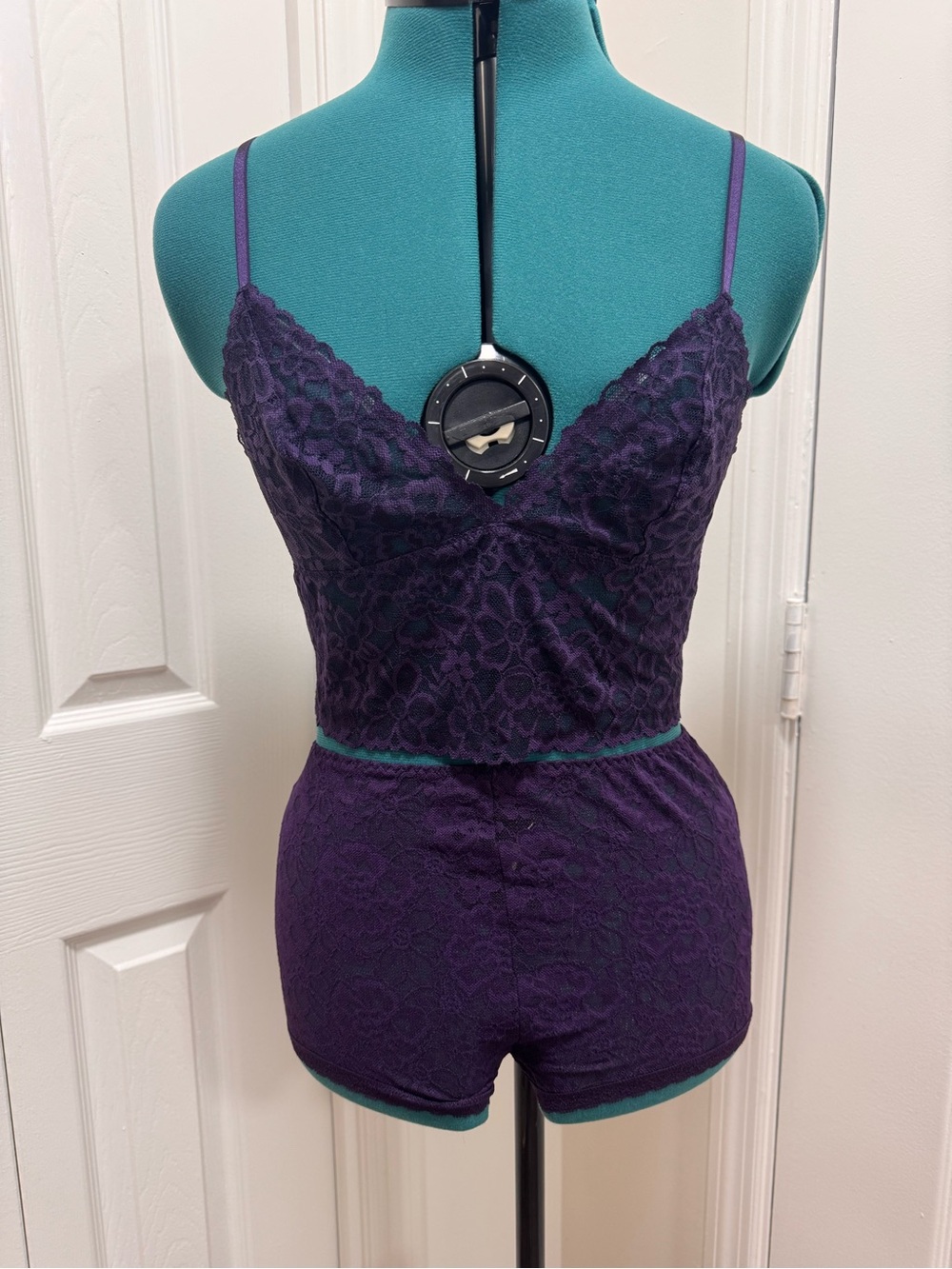 Victoria's Secret Deep Purple Lace Cami & Shortie Sleep Set